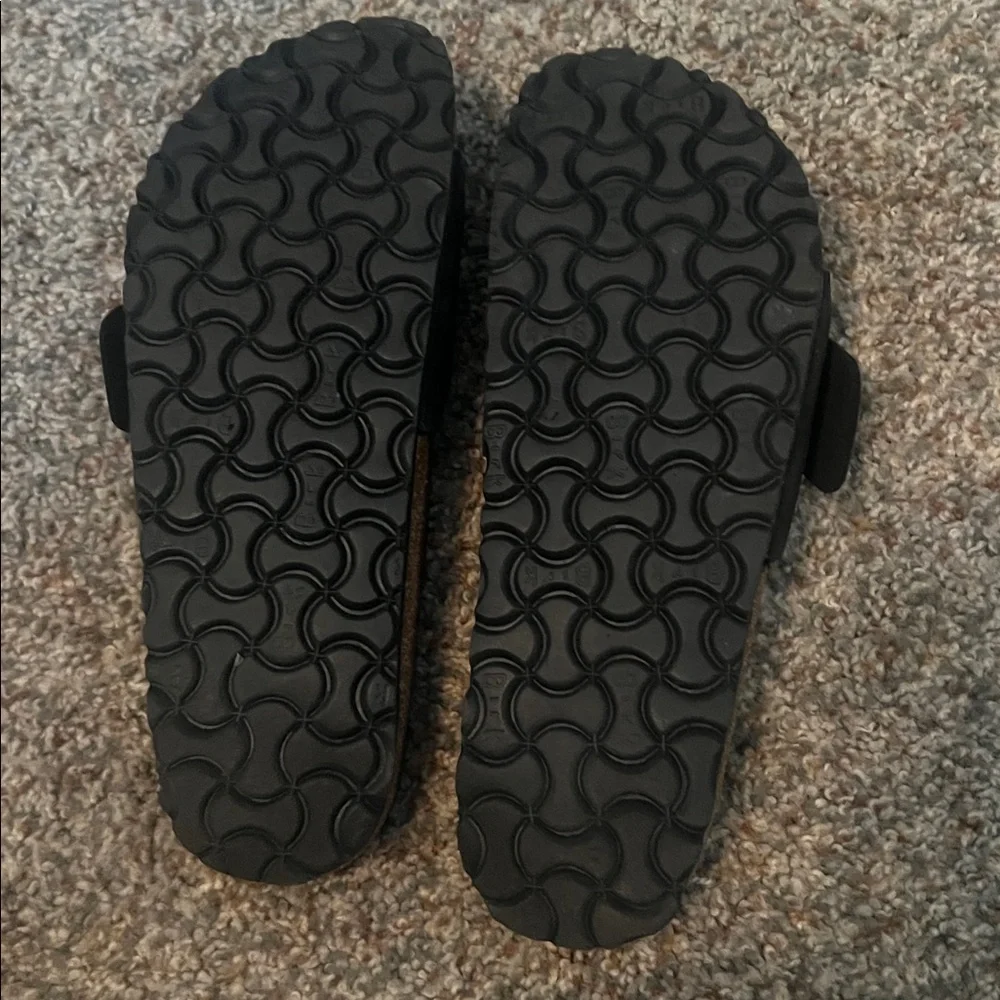 Birkenstock Black Sandals with Silver Buckle - Picture 2 of 4